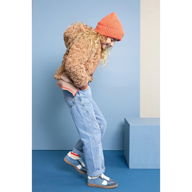 NoNo winter bomberjack meisjes - roze - Bomby - omkeerbaar, capuchon