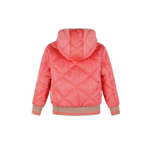 NoNo winter bomberjack meisjes - roze - Bomby - omkeerbaar, capuchon