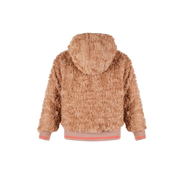 NoNo winter bomberjack meisjes - roze - Bomby - omkeerbaar, capuchon