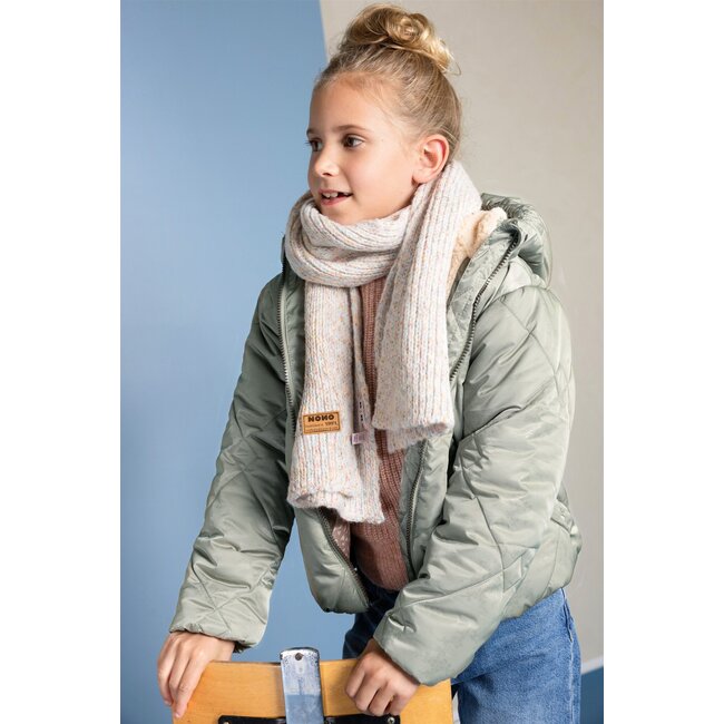 NoNo winter sjaal + muts set meisjes - beige - Raya - gebreid