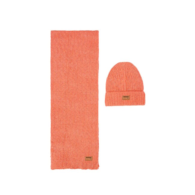 NoNo winter sjaal + muts set meisjes - beige - Raya - gebreid