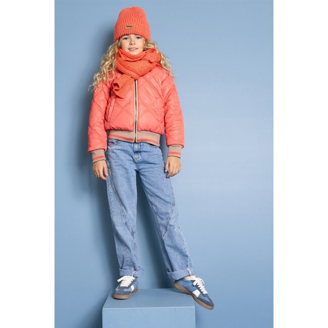 NoNo winter sjaal + muts set meisjes - beige - Raya - gebreid