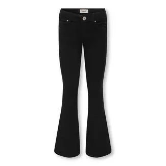 Kids ONLY winter jeansbroek meisjes - zwart - KogRoyal - flared fit