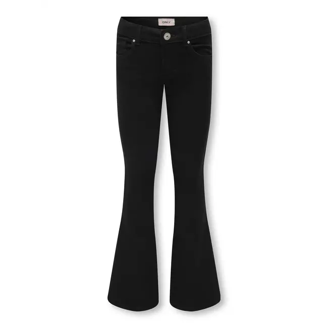 Kids ONLY winter jeansbroek meisjes - zwart - KogRoyal - flared fit