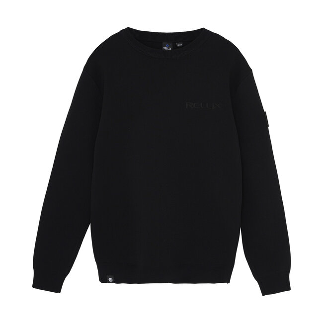 Rellix winter sweater jongens - zwart - gebreid