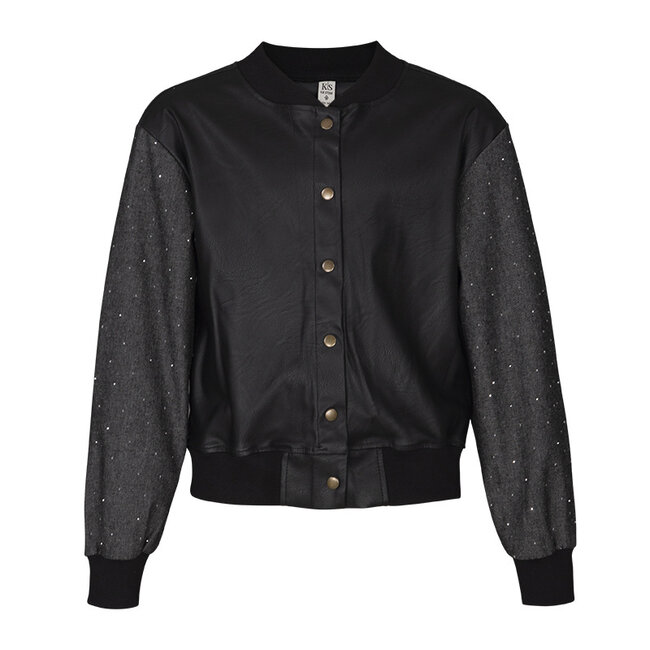 KIEstone winter bomberjas meisjes - zwart - Sam