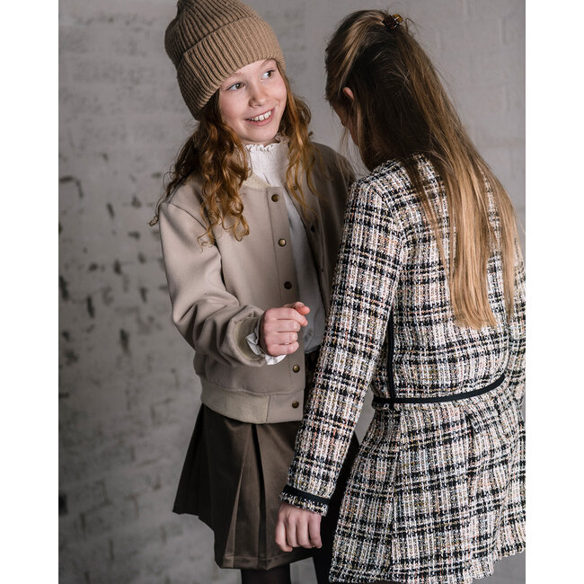 KIEstone winter bomberjas meisjes - zand - Sam