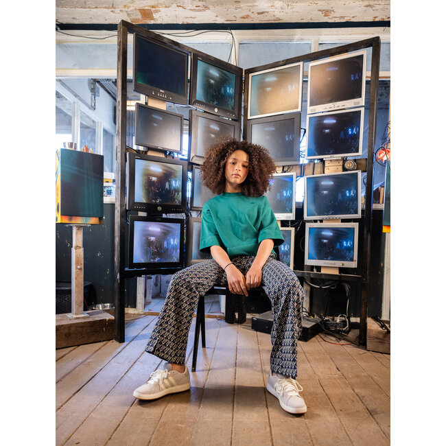 LOOXS 10sixteen winter broek meisjes - groen - jaquard