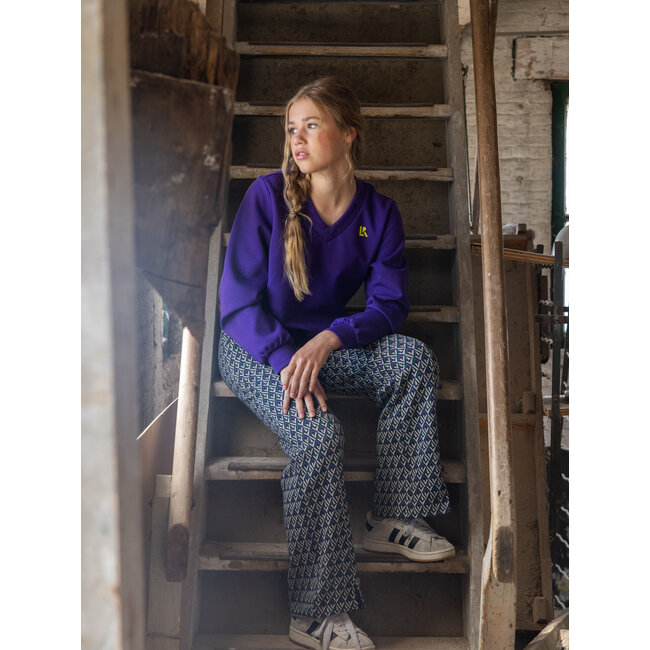 LOOXS 10sixteen winter broek meisjes - groen - jaquard