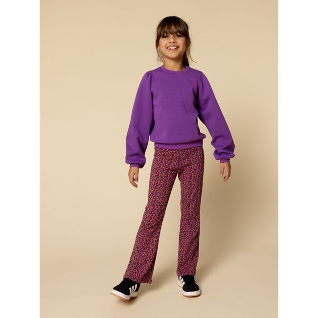 LOOXS Little winter crinckle broek meisjes - roze/paars -  confetti