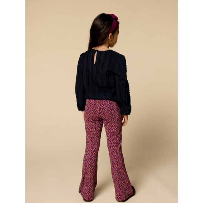 LOOXS Little winter crinckle broek meisjes - roze/paars -  confetti