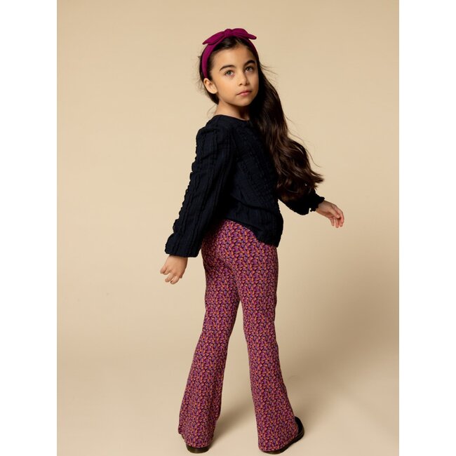 LOOXS Little winter crinckle broek meisjes - roze/paars -  confetti