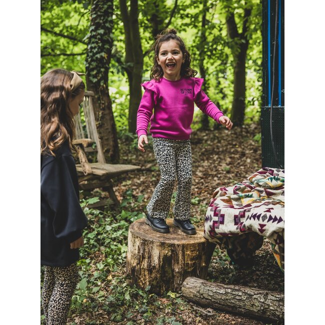 LOOXS Little winter broek meisjes - zand - luipaard/jaquard