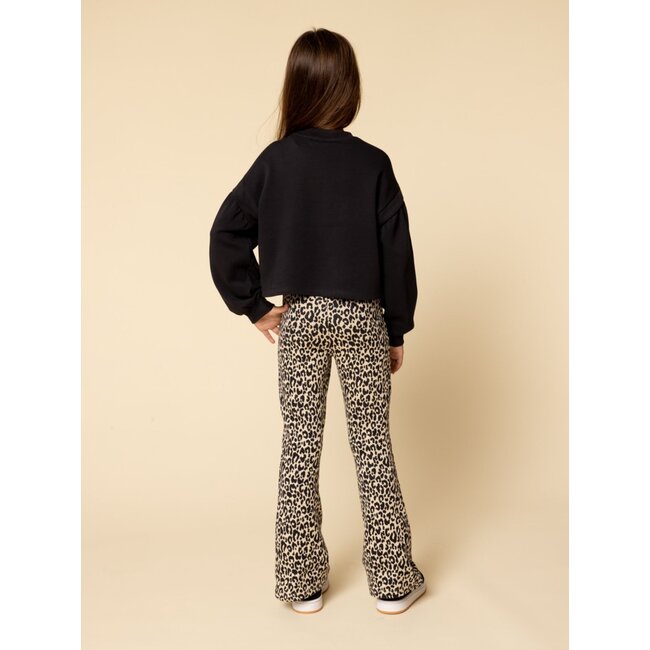 LOOXS Little winter broek meisjes - zand - luipaard/jaquard