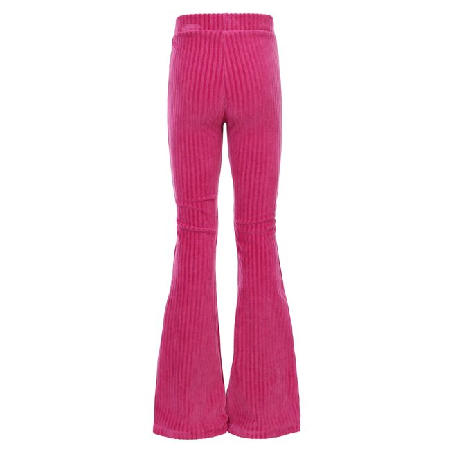 LOOXS Little winter velvet broek meisjes - roze- rib