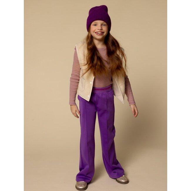 LOOXS Little winter sweat broek meisjes - paars - sportief/scuba