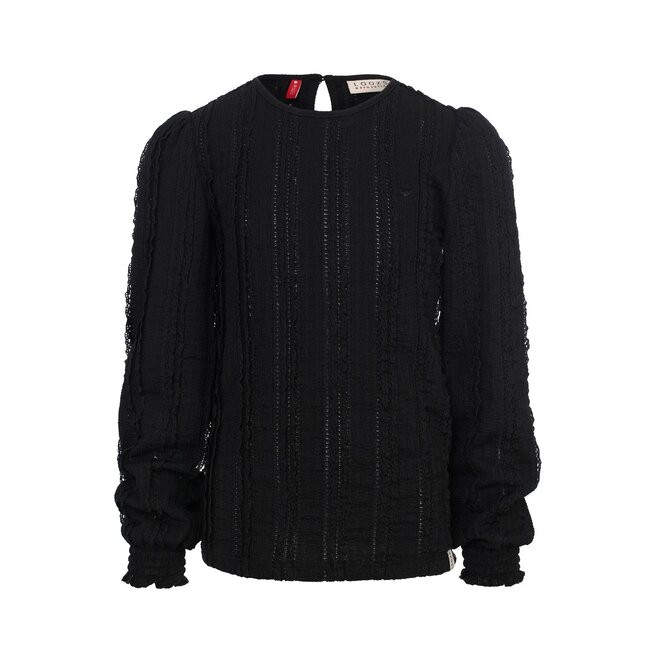 LOOXS Little winter top kant meisjes - grijs