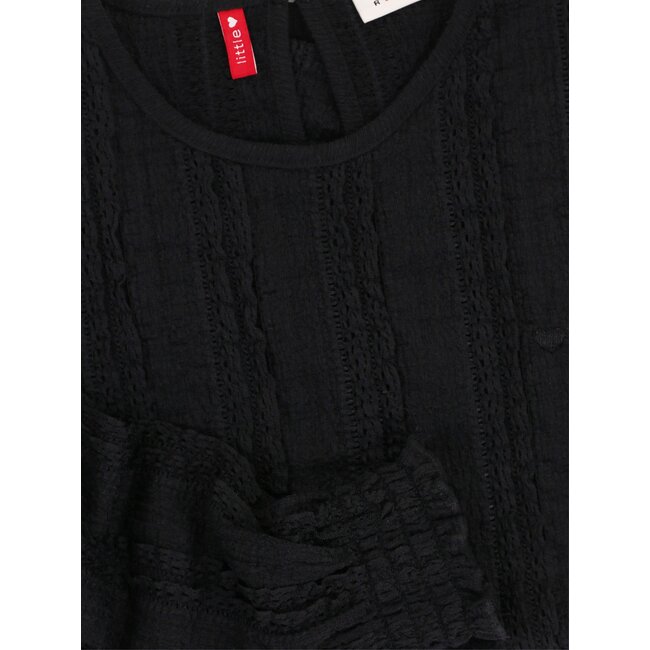 LOOXS Little winter top kant meisjes - grijs