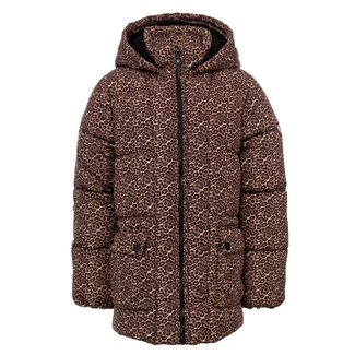 LOOXS Little winter jas meisjes - bruin/zwart - panter LOOXS Little winter jas meisjes - bruin/zwart - panter