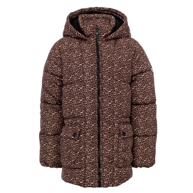 LOOXS Little winter jas meisjes - bruin/zwart - panter