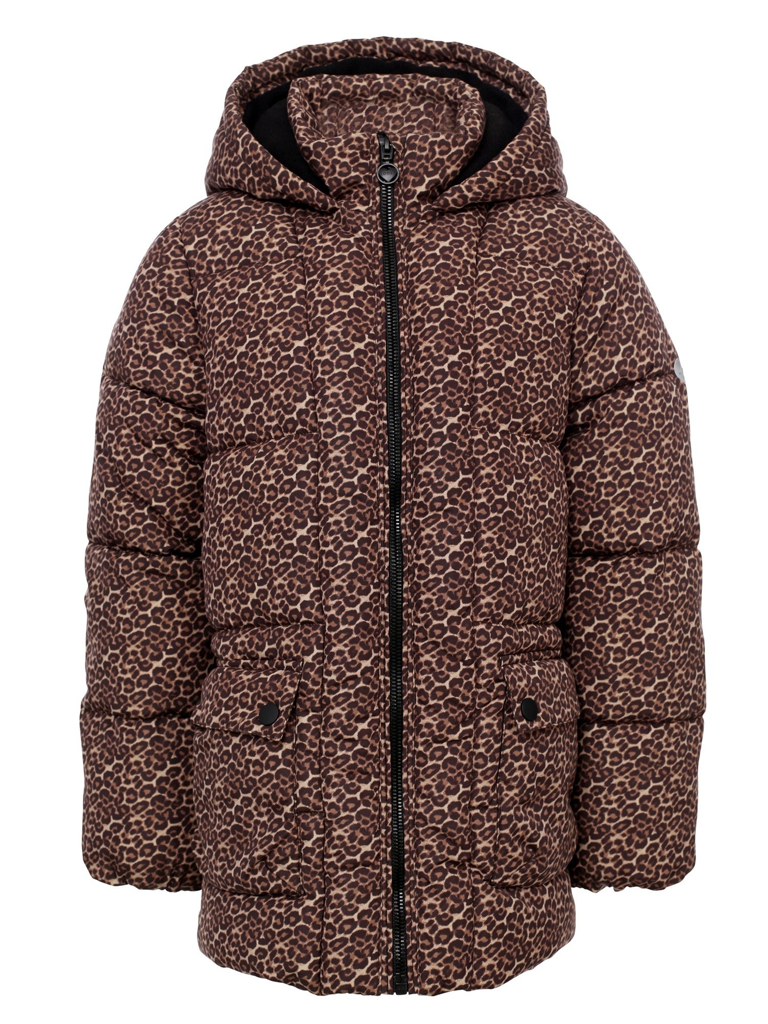 LOOXS Little winter jas meisjes - bruin/zwart - panter
