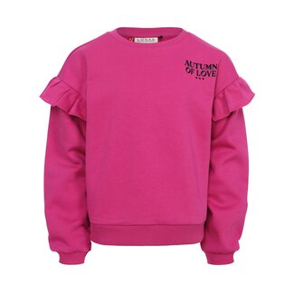 LOOXS Little winter sweater meisjes - roze - ruffle LOOXS Little winter sweater meisjes - roze - ruffle