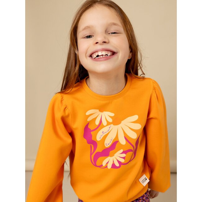 LOOXS Little winter sweater meisjes - oranje - sportief/scuba