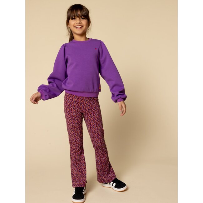 LOOXS Little winter sweater meisjes - paars - sportief/scuba