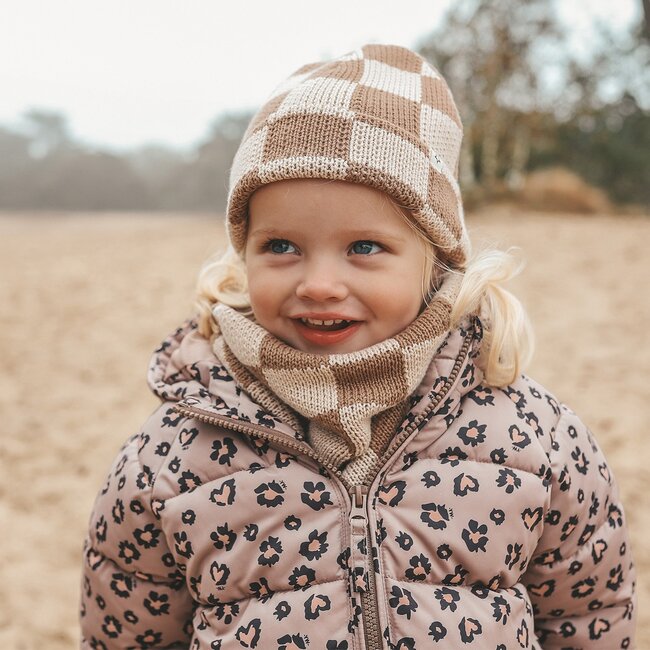 Your wishes winter winterjas meisjes - oranje - Sweet Leopard - puffer