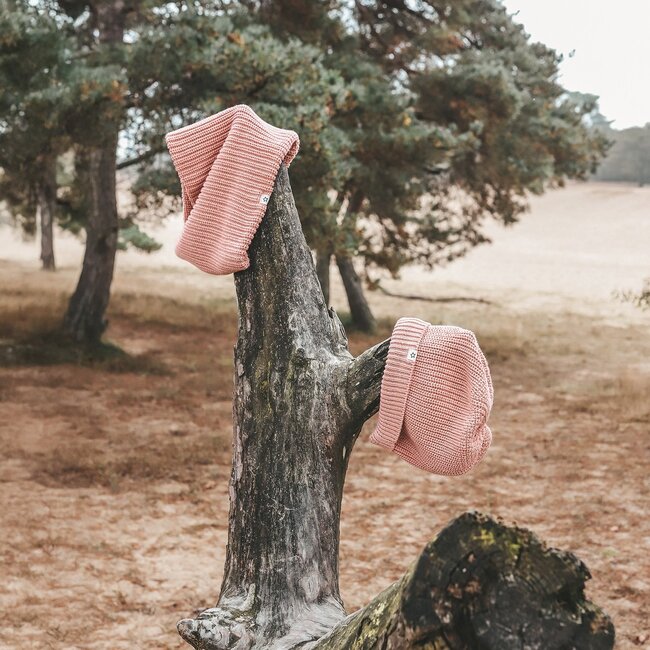 Your wishes winter muts meisjes - roze - gebreid