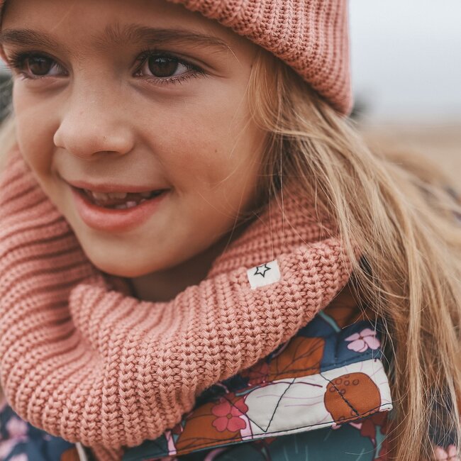 Your wishes winter sjaal meisjes - roze - gebreid