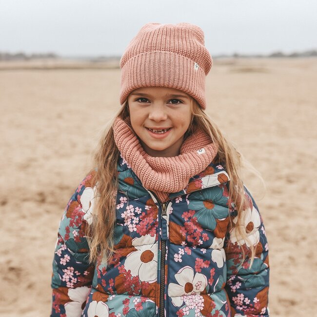 Your wishes winter sjaal meisjes - roze - gebreid