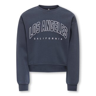 Kids ONLY winter sweater meisjes - blauw - KogSweat - loose fit