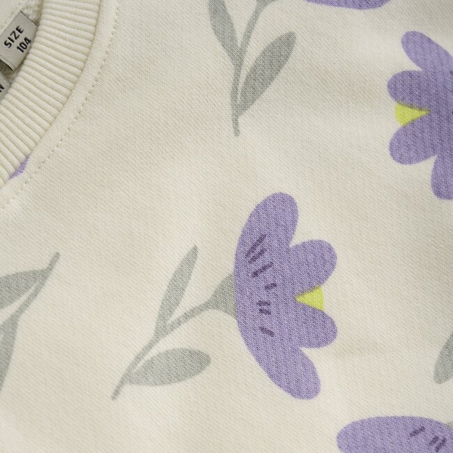 Daily7 winter sweater meisjes - wit - bloemen