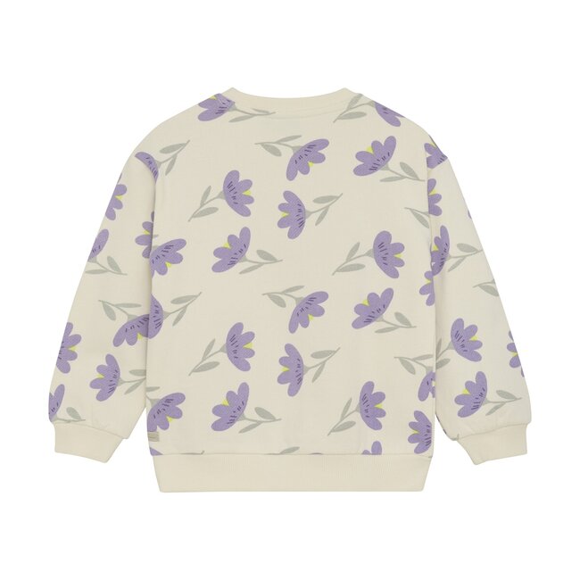 Daily7 winter sweater meisjes - wit - bloemen