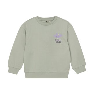 Daily7 winter sweater meisjes - groen - backprint