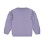 Daily7 winter sweater meisjes - paars - borduursel op mouw