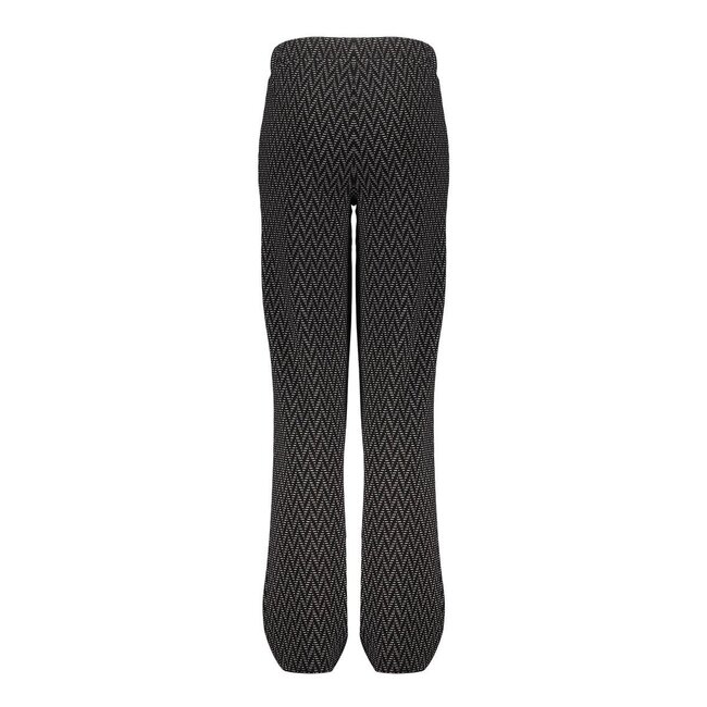 Geisha winter wide leg broek meisjes - zwart/wit - jacquard