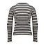 Geisha winter top meisjes - zwart/wit - ajour - longsleeve, gestreept