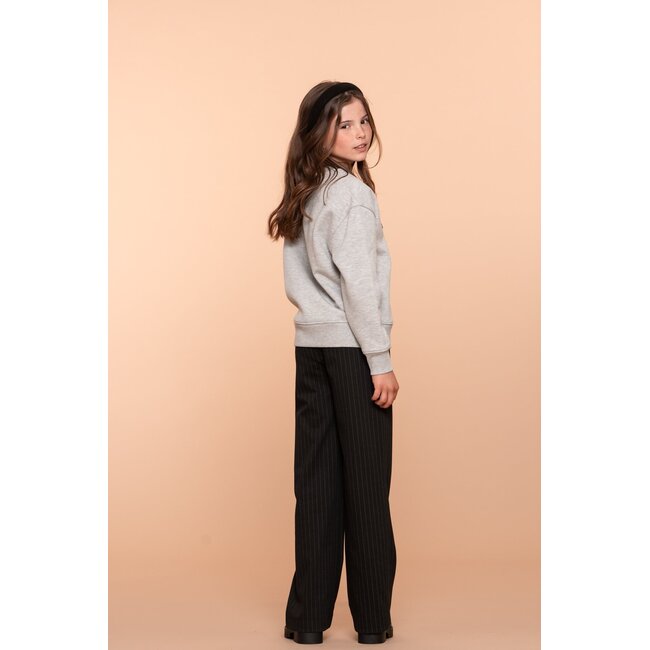 Geisha winter sweater meisjes - grijs/zwart - league