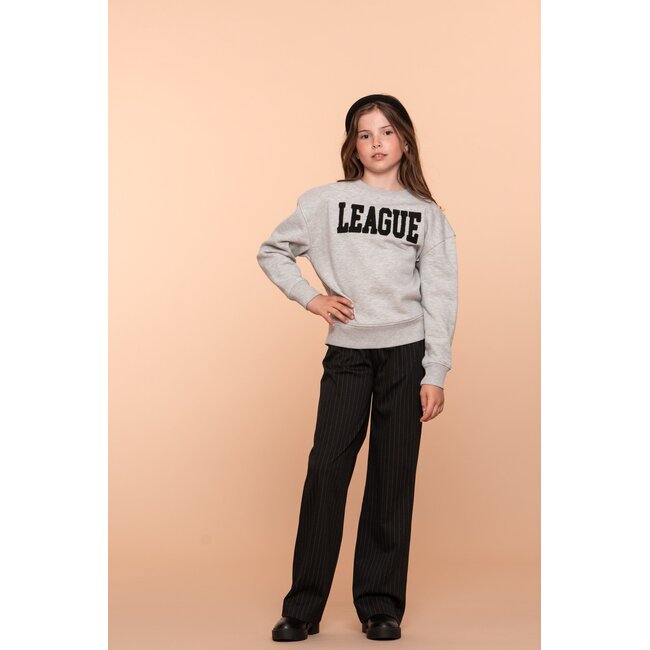 Geisha winter sweater meisjes - grijs/zwart - league