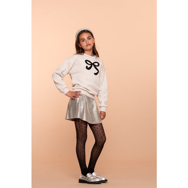 Geisha winter shiny rok meisjes - zilver