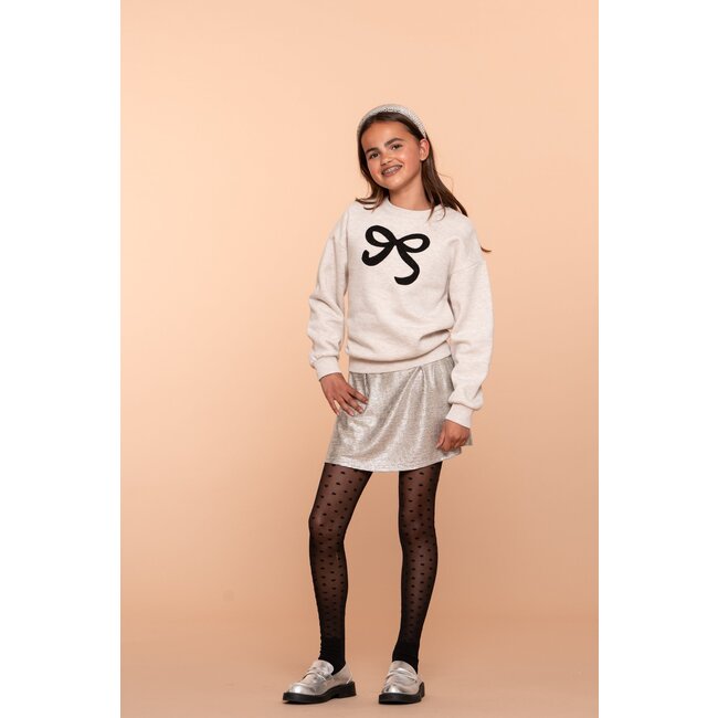 Geisha winter shiny rok meisjes - zilver