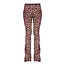 Geisha winter flare legging - roze/zwart - panter