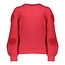 Geisha winter sweater meisjes - rood - bloemen op mouw