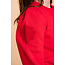 Geisha winter sweater meisjes - rood - bloemen op mouw