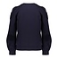 Geisha winter sweater meisjes - navy - bloemen op mouw