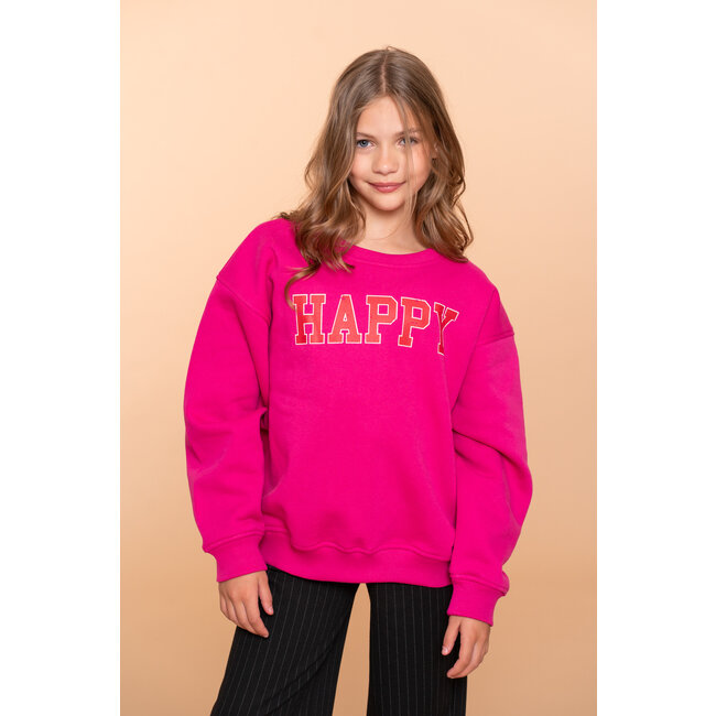 Geisha winter sweater meisjes - roze - happy