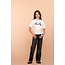 Geisha winter t-shirt meisjes - wit/zwart - lovely
