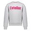 Geisha winter sweater meisjes - grijs/roze - atelier